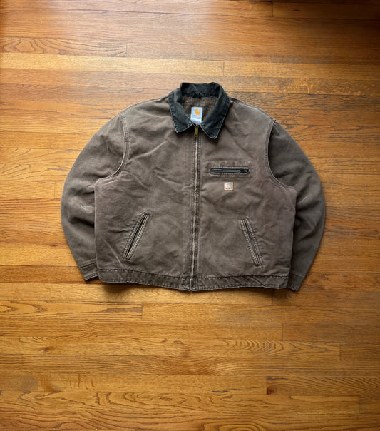 Faded Chestnut Brown Carhartt Detroit Jacket - Boxy XL-2XL