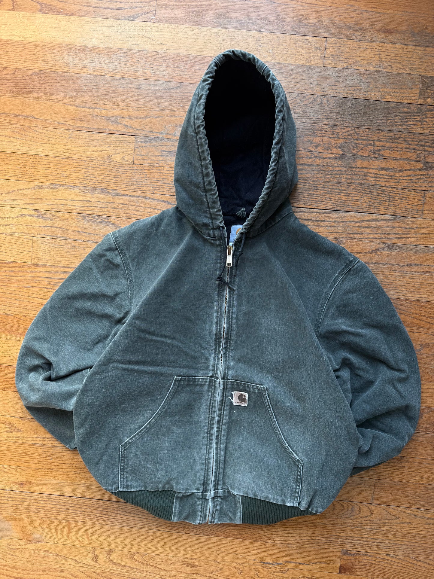 Faded Olive Green Carhartt Active Jacket - Medium