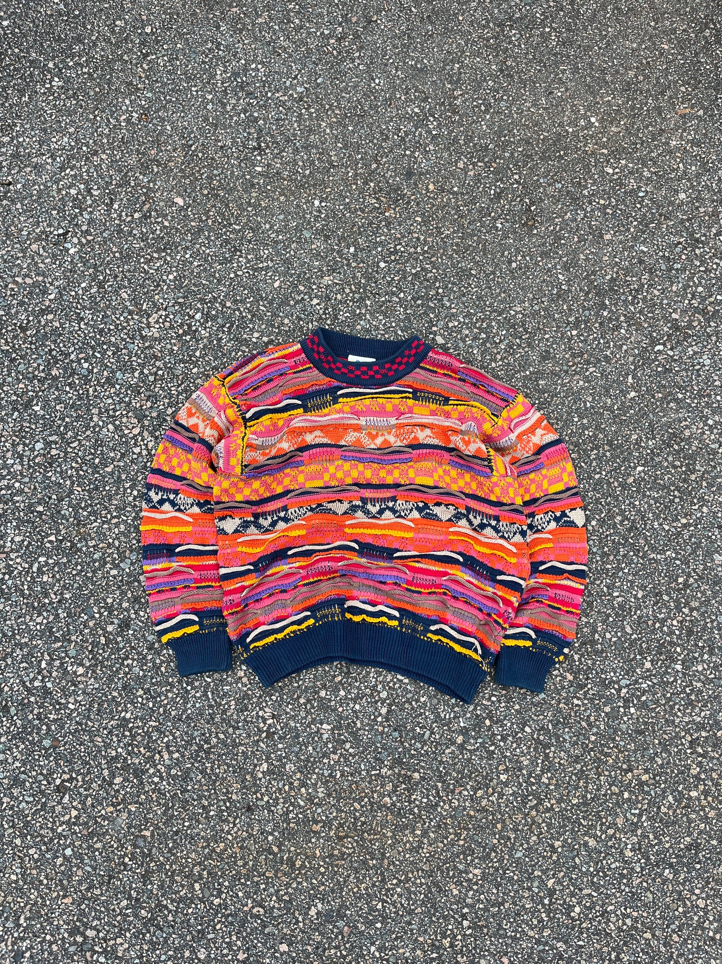 Vintage Coogi 3D Knit Cotton Sweater - Small