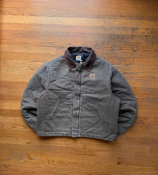 Faded n Distressed Chestnut Brown Carhartt Arctic Jacket - Boxy L-XL