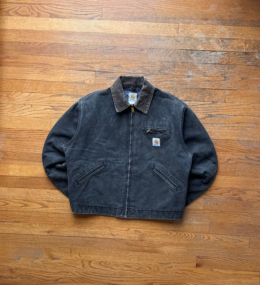 Faded Black Carhartt Detroit Jacket - Boxy Medium