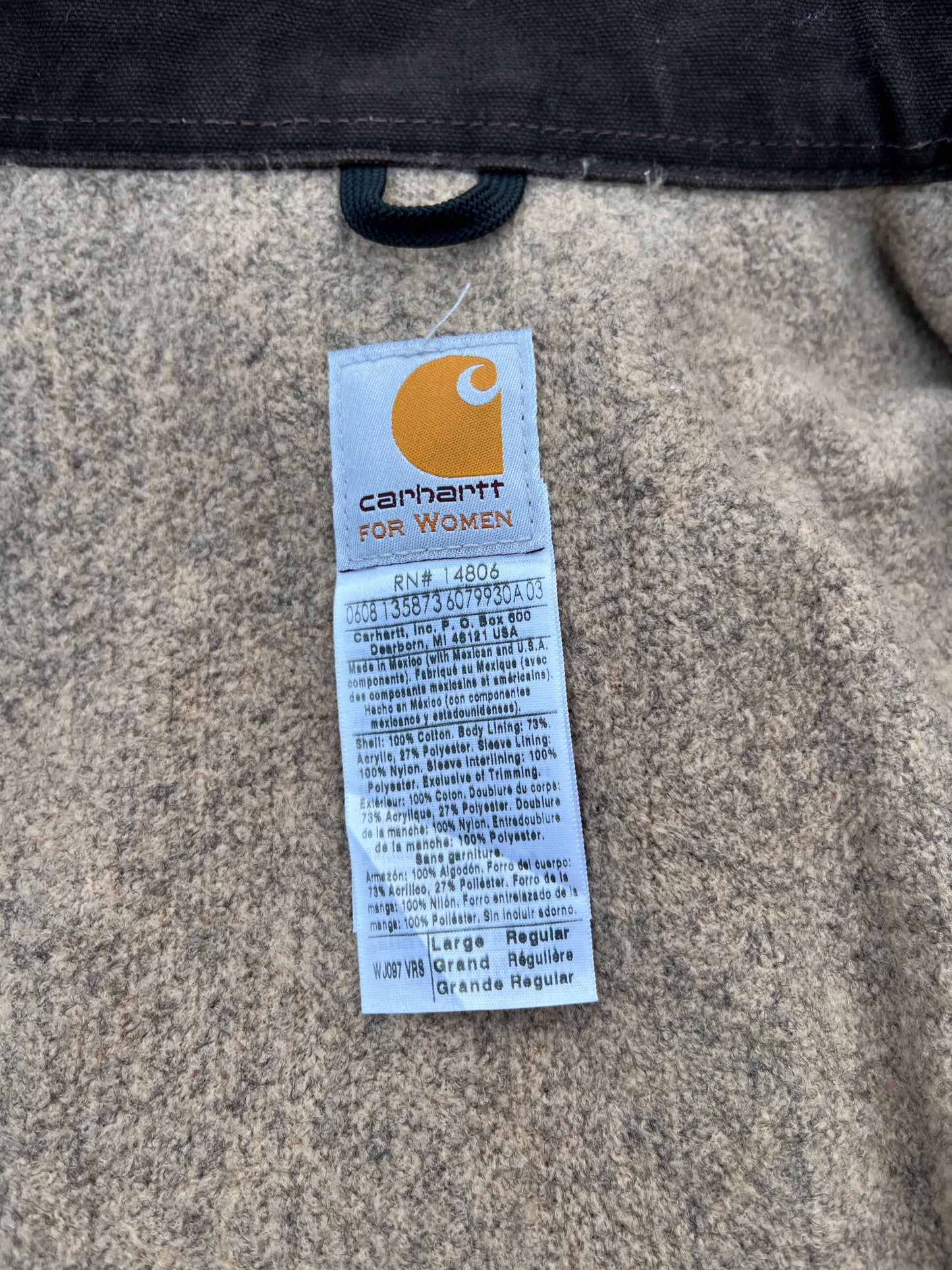 褪色复古玫瑰 Carhartt 底特律夹克 - 中号