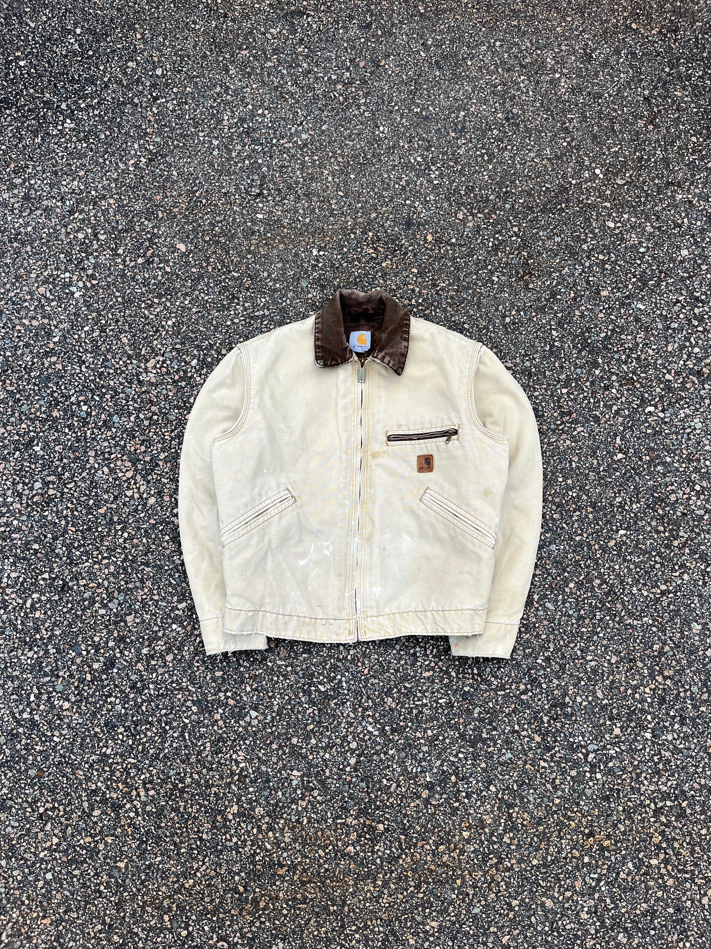 Faded Worn Brown Carhartt Detroit Jacket - Small