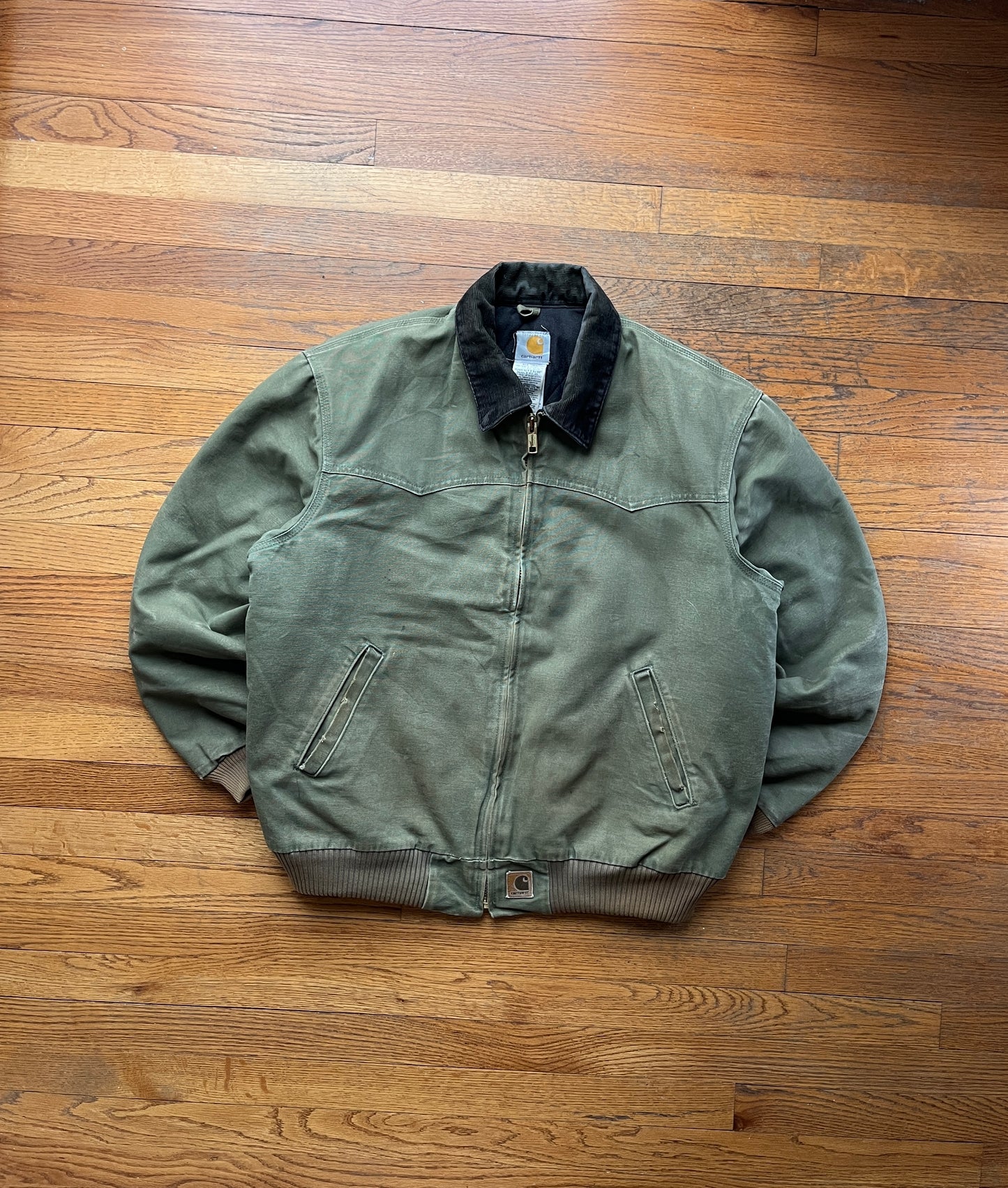 Faded Olive Green Carhartt Santa Fe Jacket - XL