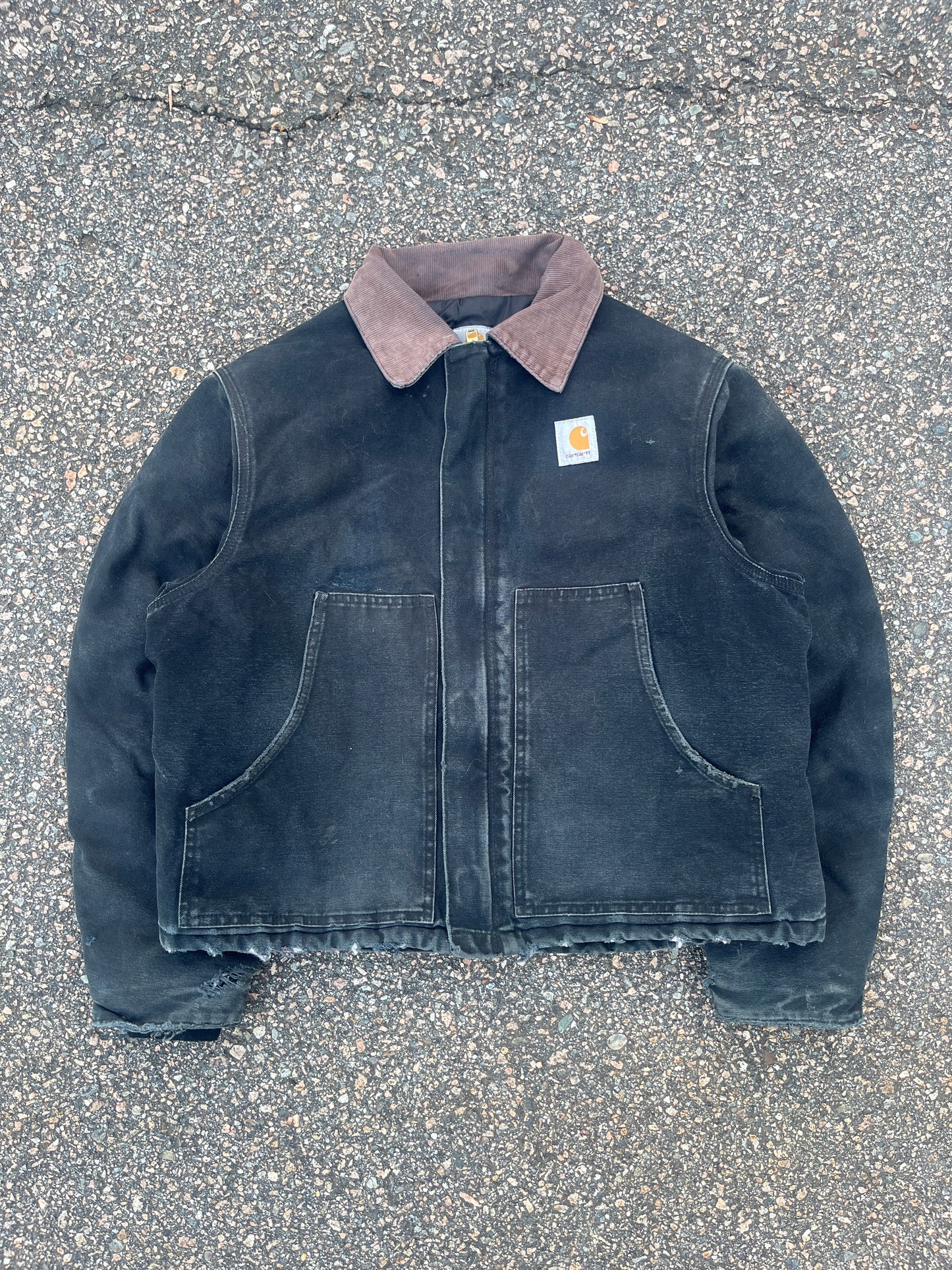 褪色黑色 Carhartt 北极夹克 - 宽大中号