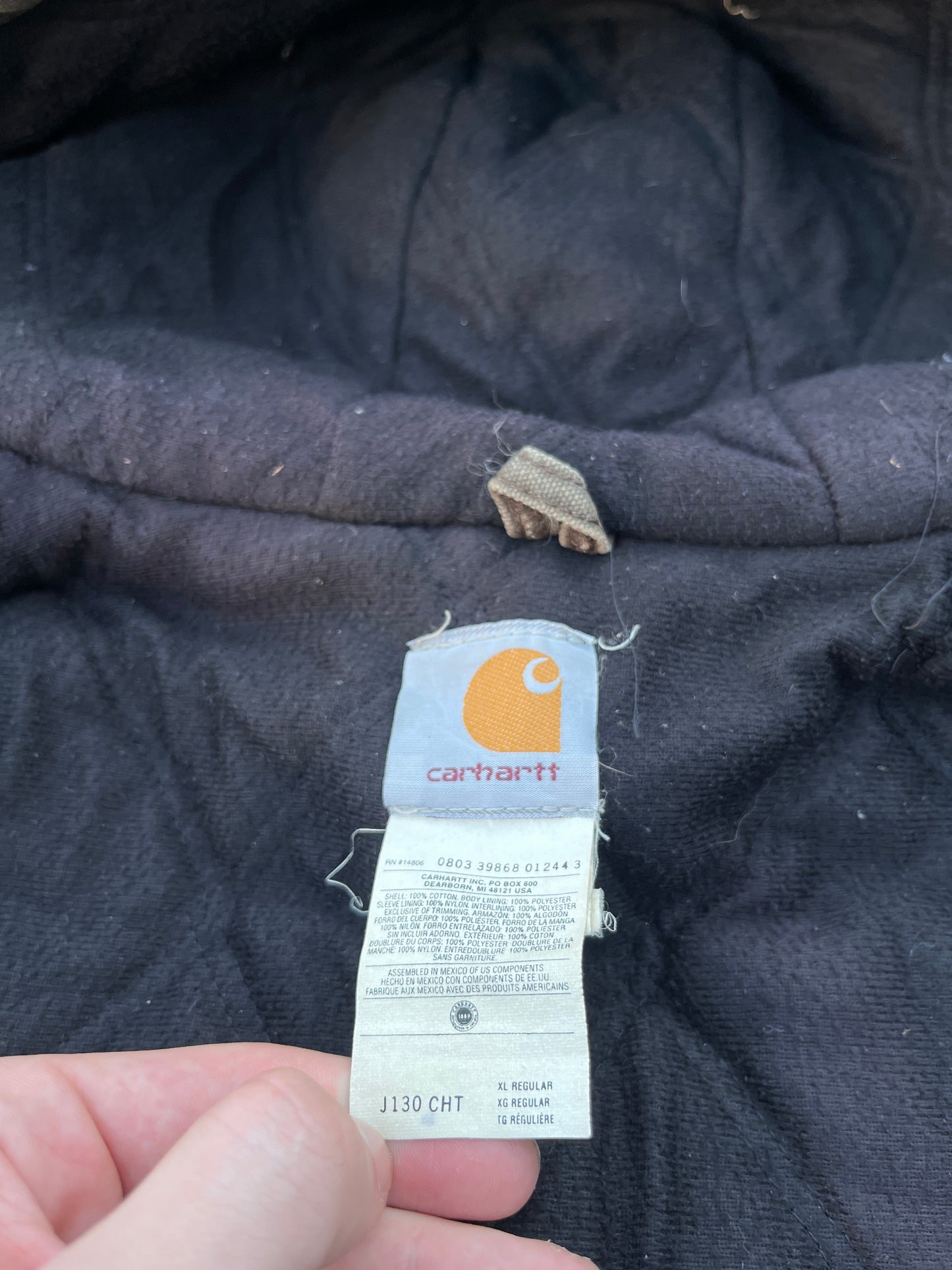 Faded Chestnut Brown Carhartt Active Jacket - XL