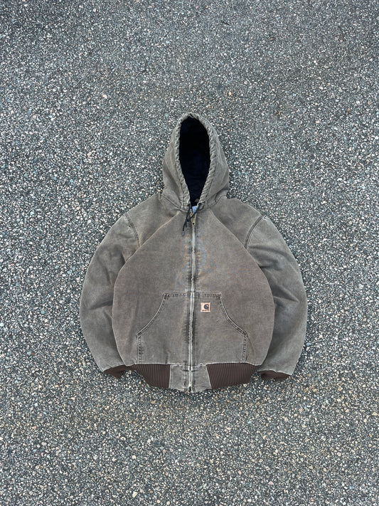 褪色栗棕色 Carhartt 运动夹克 - 中号