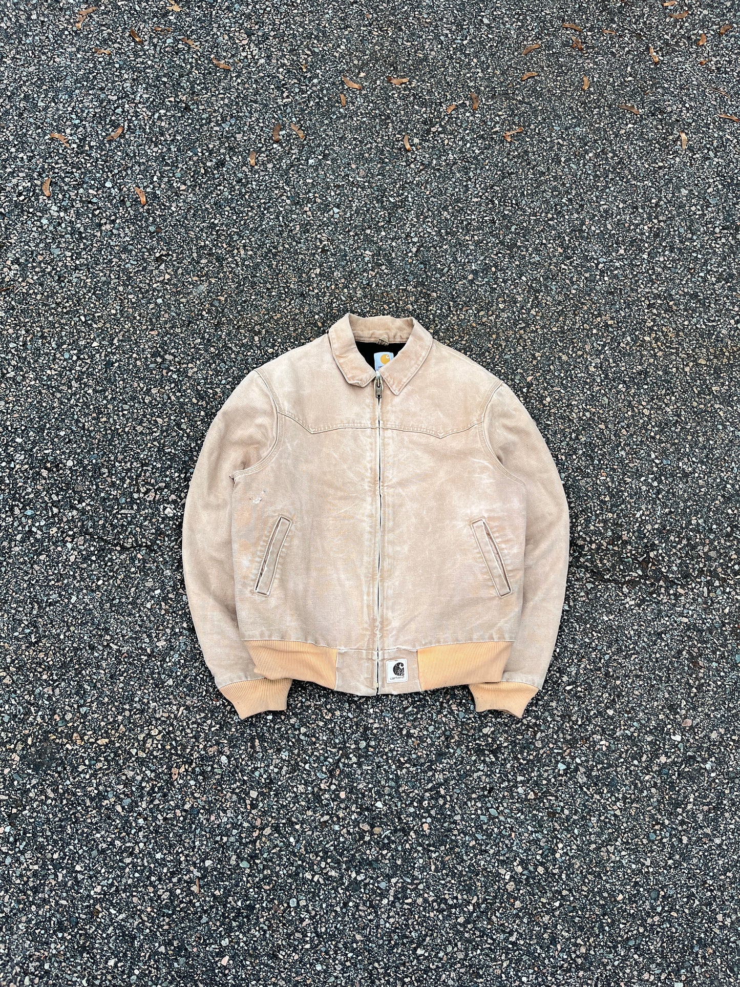 Faded Beige Carhartt Santa Fe Jacket - Medium