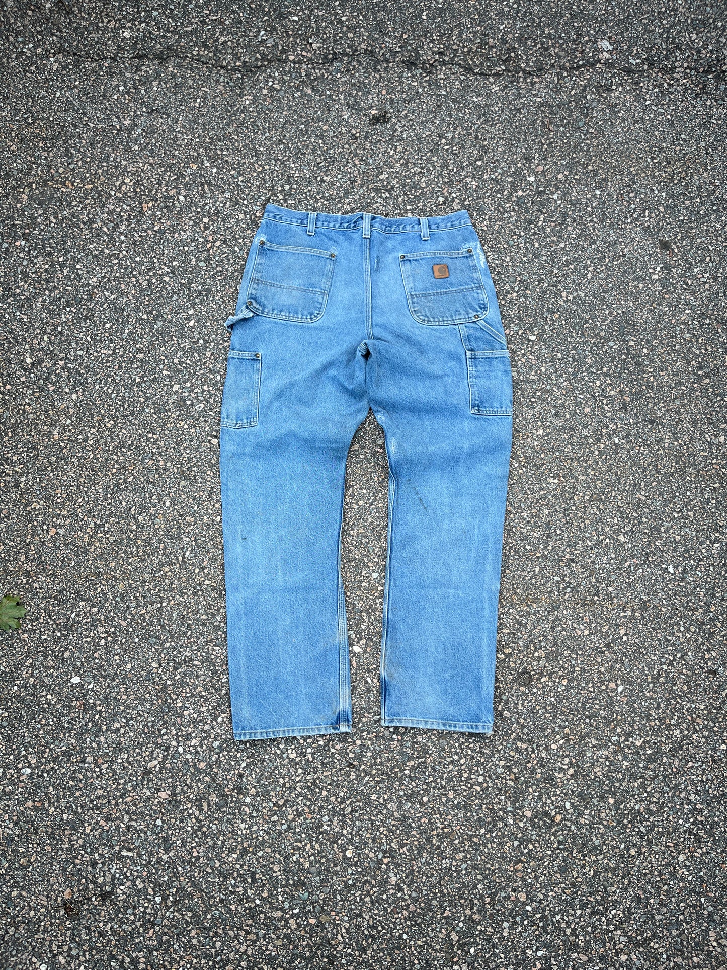 Faded Denim Carhartt Double Knee Pants - 36 x 33.5