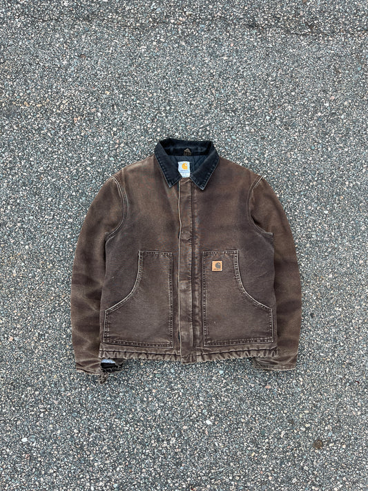 Faded n Distressed Dark Brown Carhartt Arctic Jacket - Medium