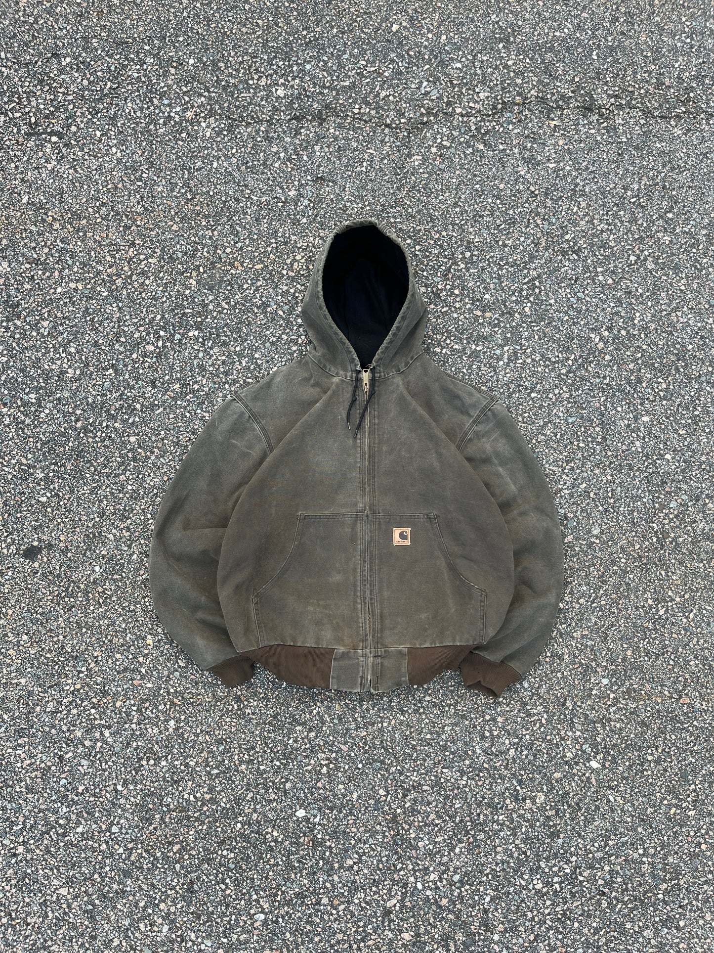 褪色栗棕色 Carhartt 运动夹克 - 中号宽松款