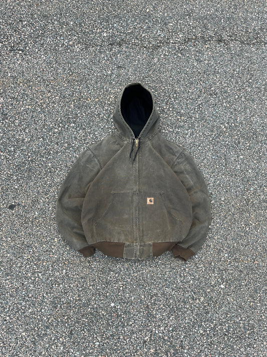 Faded Chestnut Brown Carhartt Active Jacket - Boxy Medium