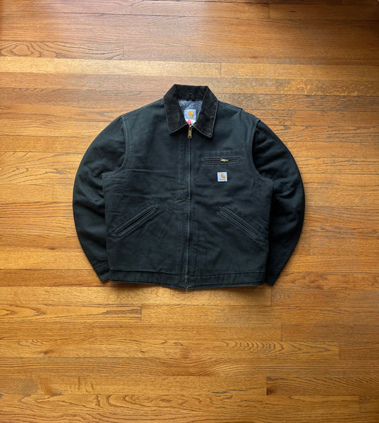 Faded Black Carhartt Detroit Jacket - Medium