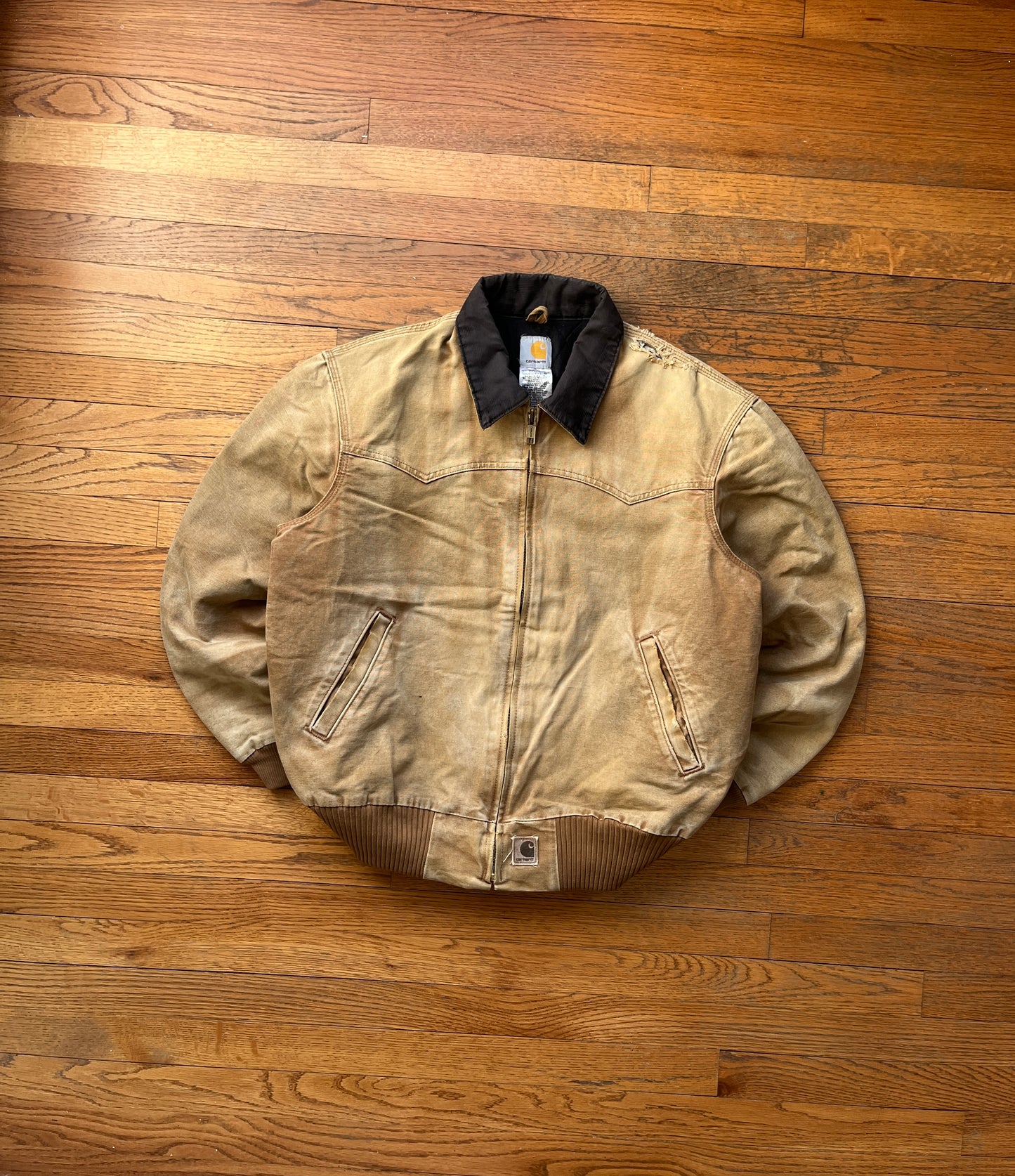 Faded Brown Carhartt Santa Fe Jacket - Large