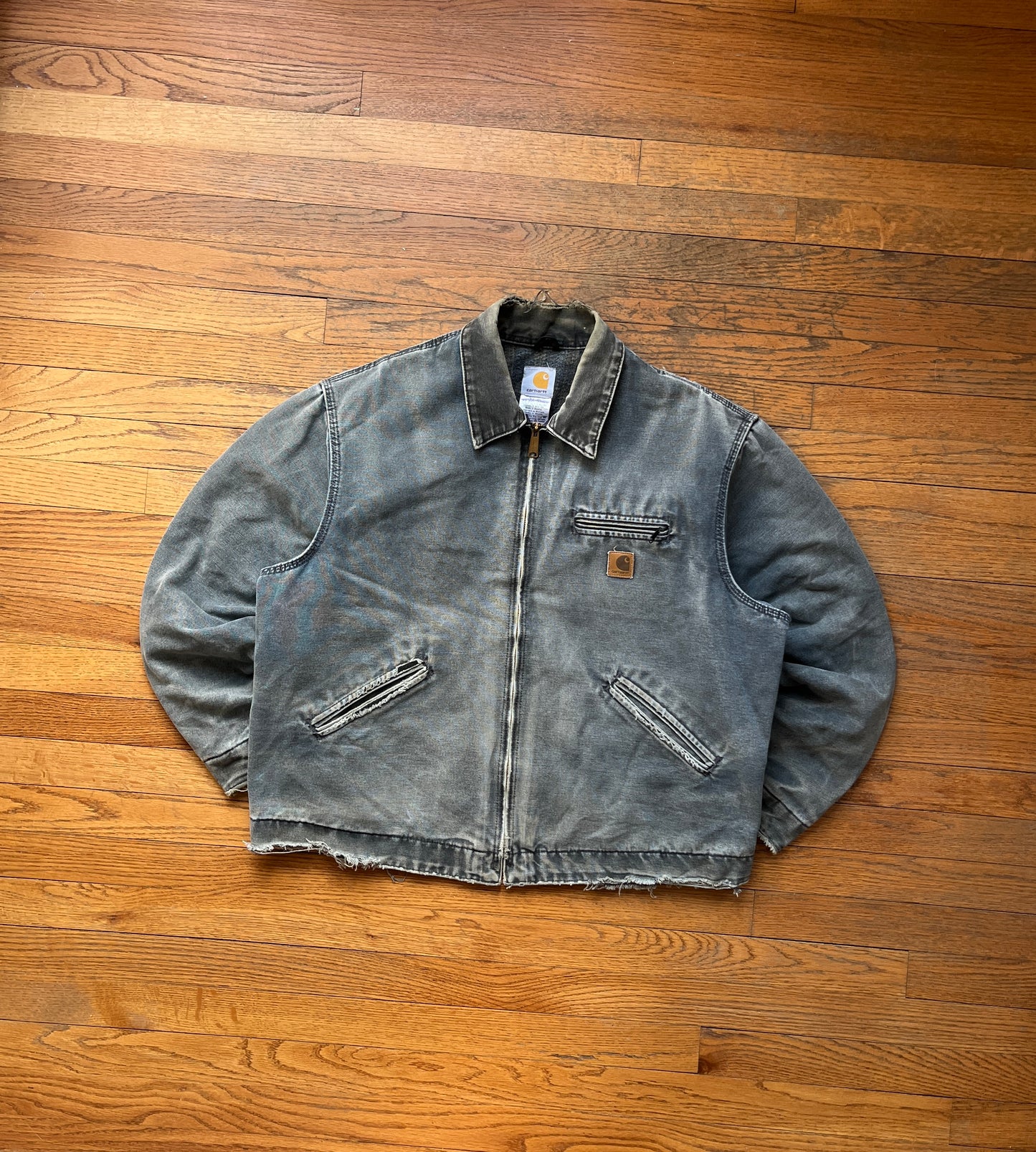 Faded Petrol Blue Carhartt Detroit Jacket - Boxy Large