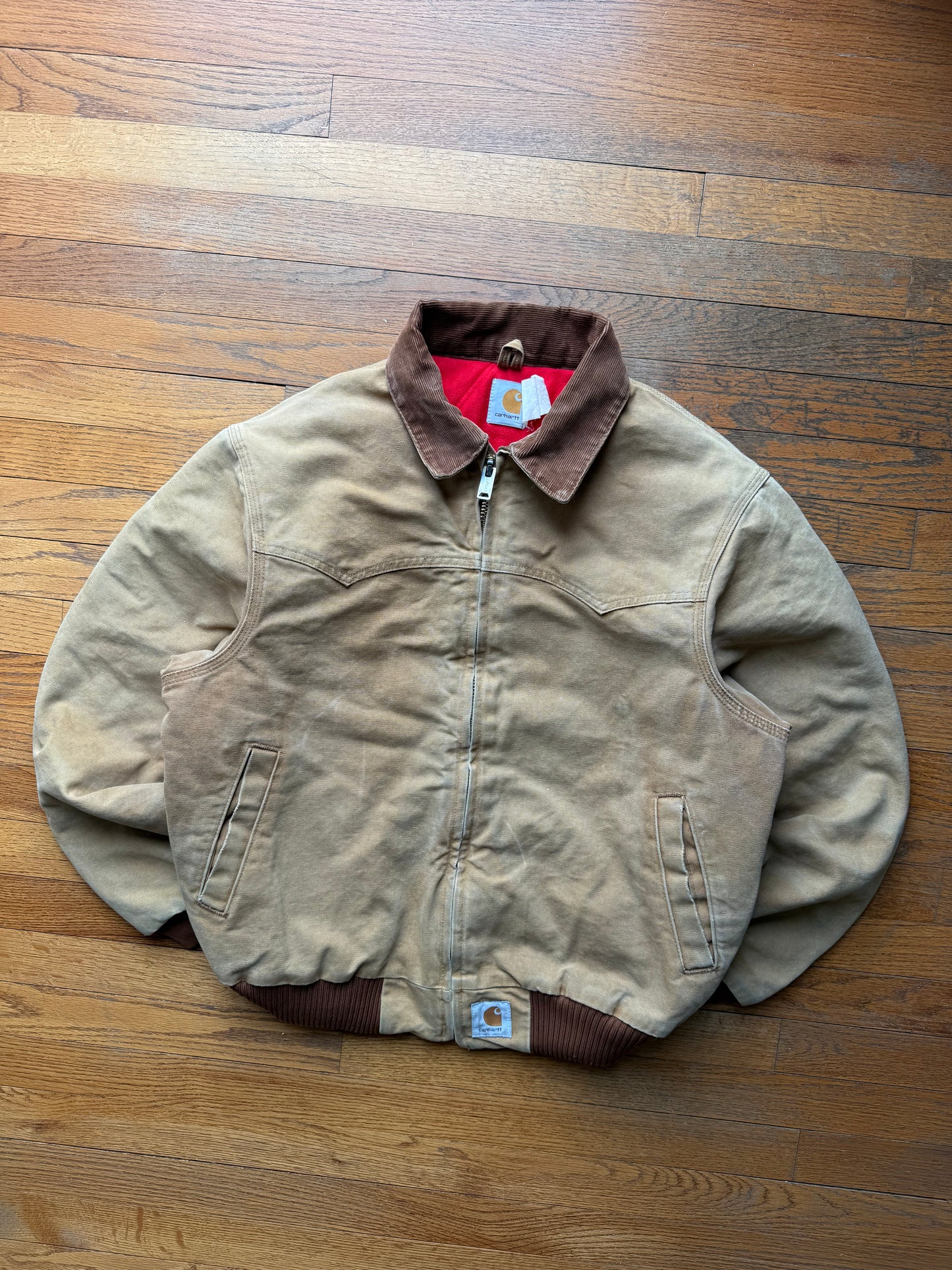 Faded Brown Carhartt Santa Fe Jacket - Medium