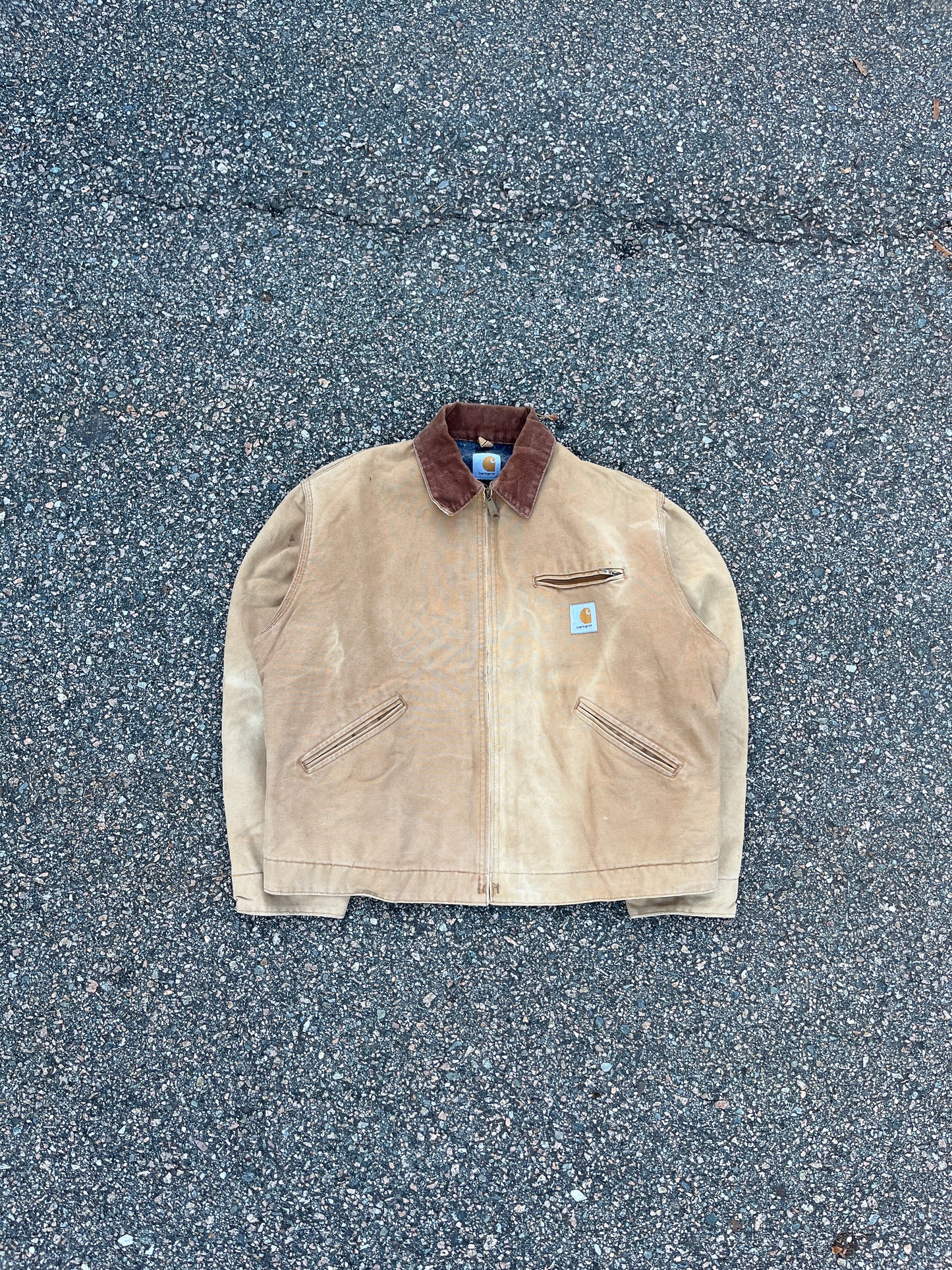 Faded Tan Carhartt Detroit Jacket - Boxy M-L