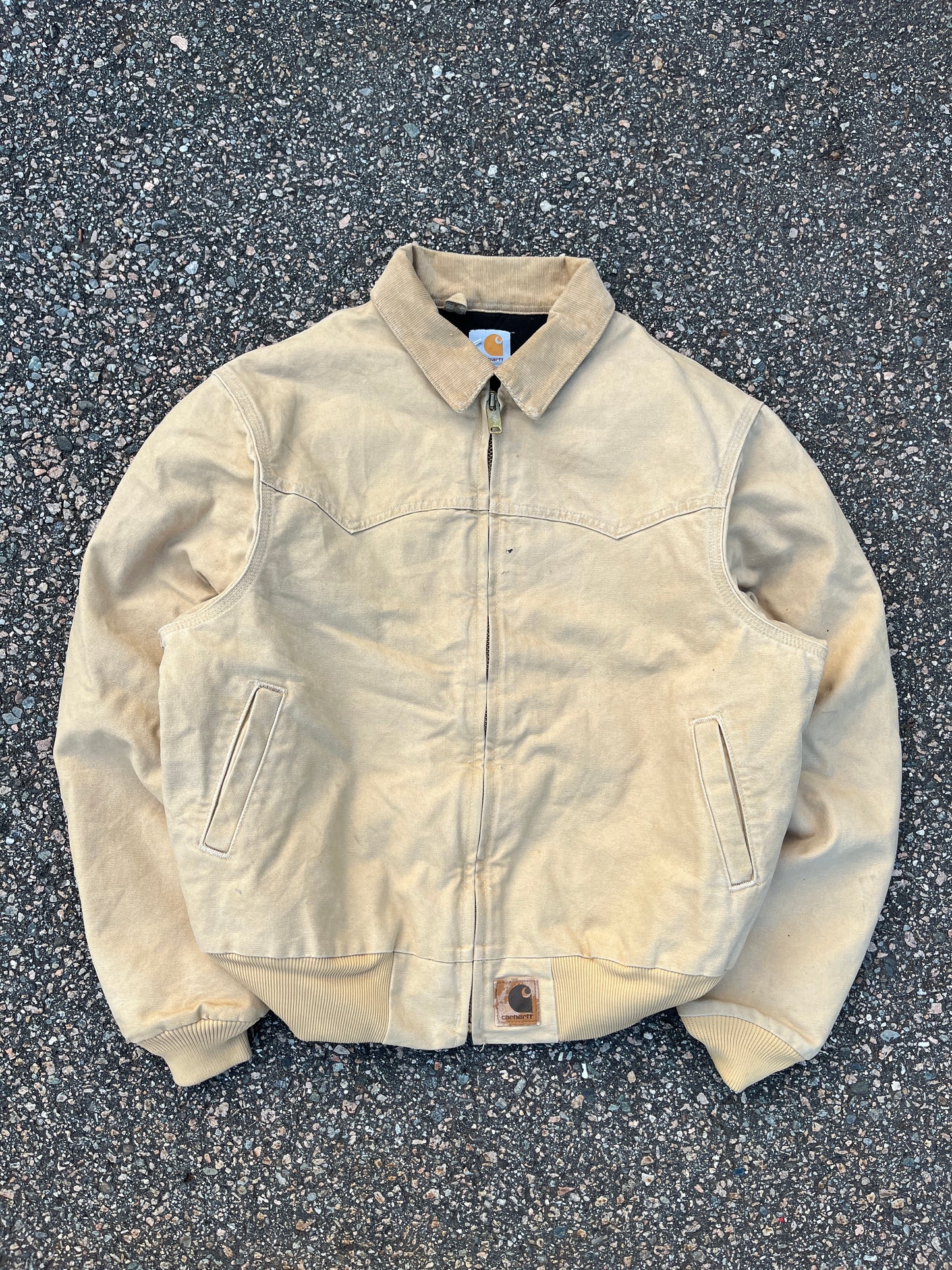 褪色奶油色 Carhartt Santa Fe 夹克 - 适合 ML