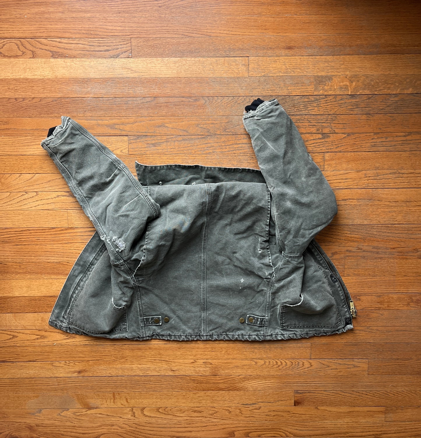 Faded Olive Green Carhartt Arctic Jacket - Small