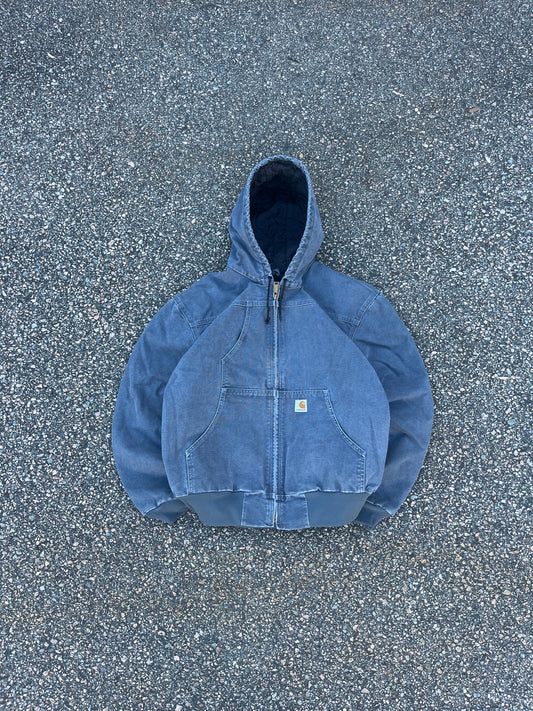 褪色风暴蓝色 Carhartt 运动夹克 - 中号