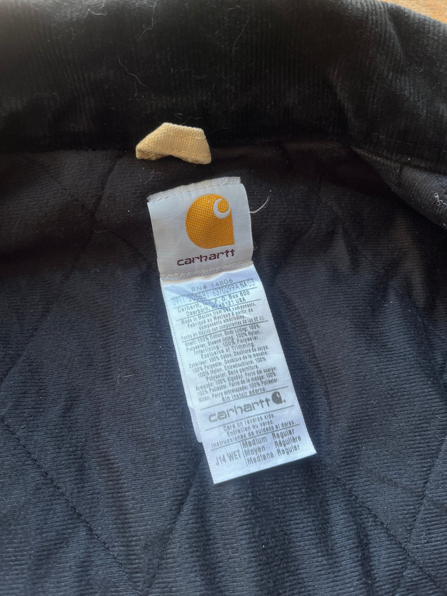 Faded Cream Carhartt Santa Fe Jacket - Medium