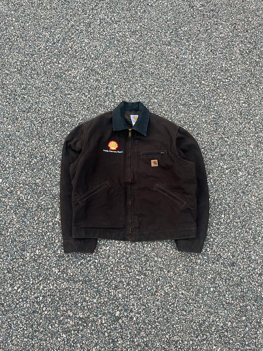 褪色棕色 Carhartt 底特律夹克 - 适合 M - L