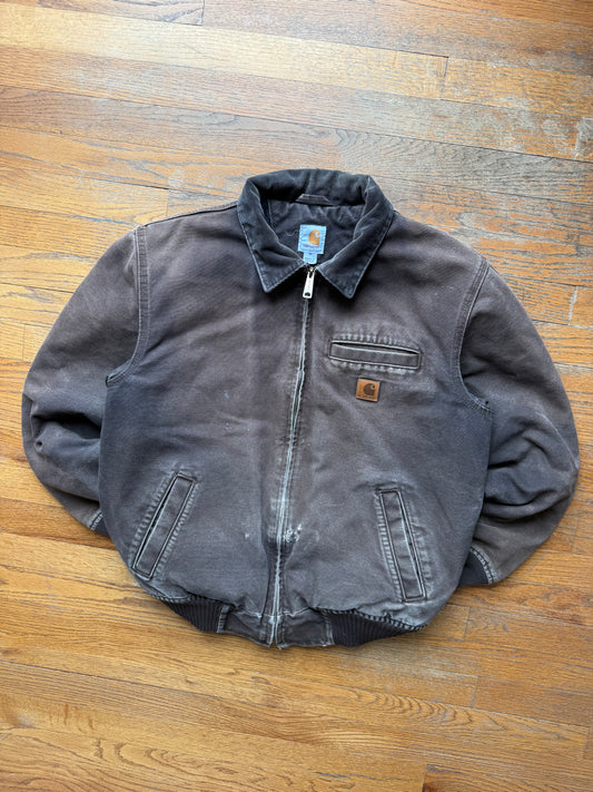 Faded Dark Brown Carhartt Bankston Jacket - Medium