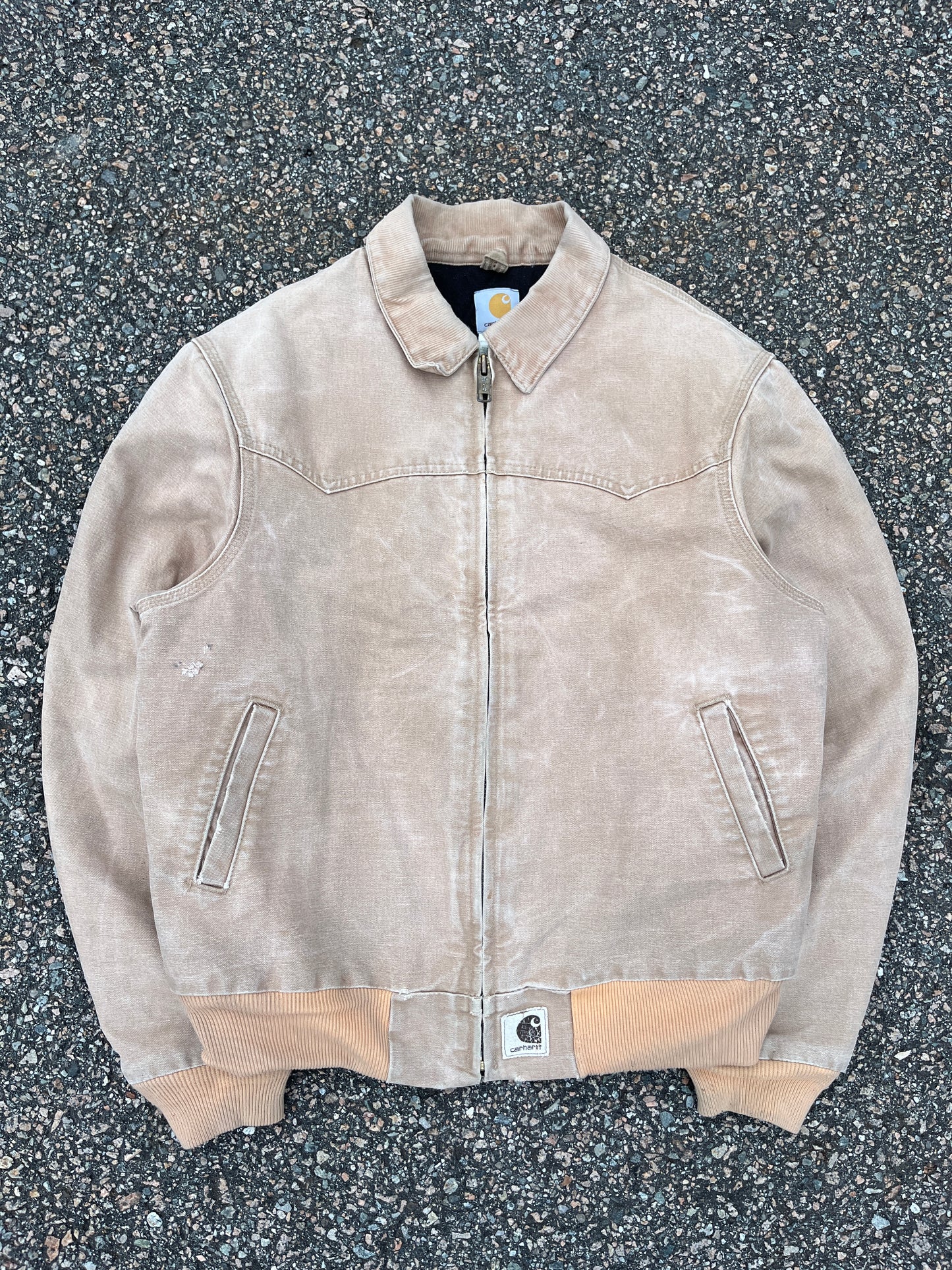 Faded Beige Carhartt Santa Fe Jacket - Medium