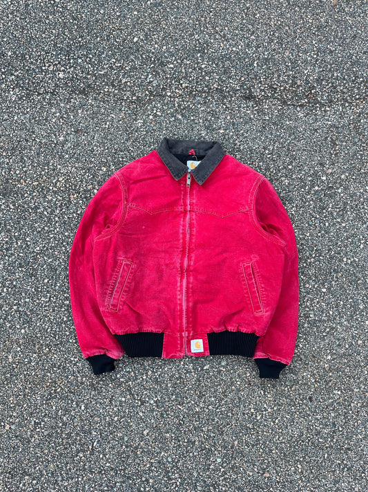 Faded Strawberry Red Carhartt Santa Fe Jacket - Large