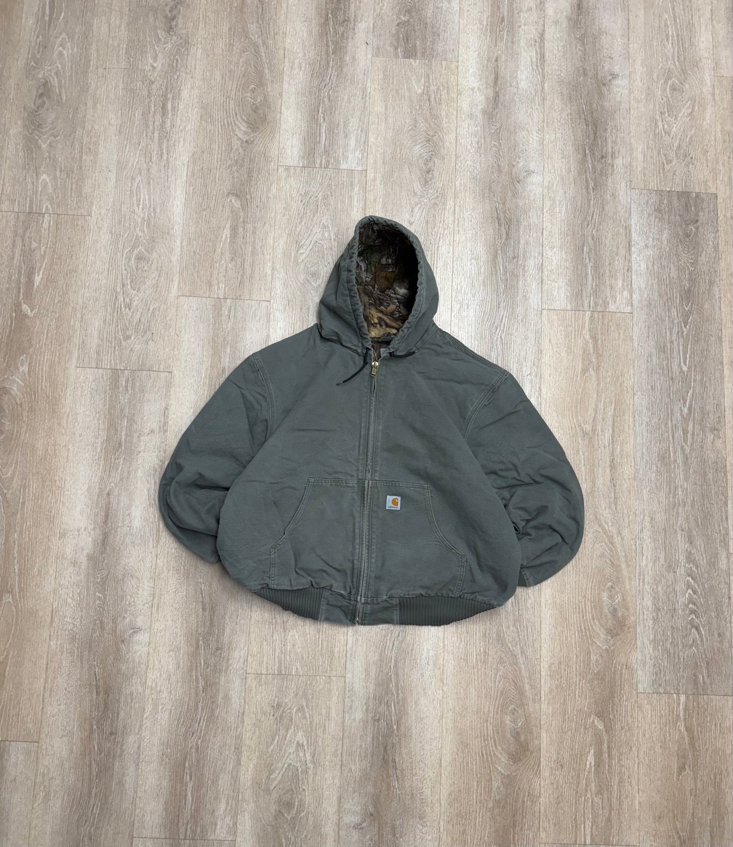 Faded Realtree Lined Olive Green Carhartt Active Jacket - 2XL