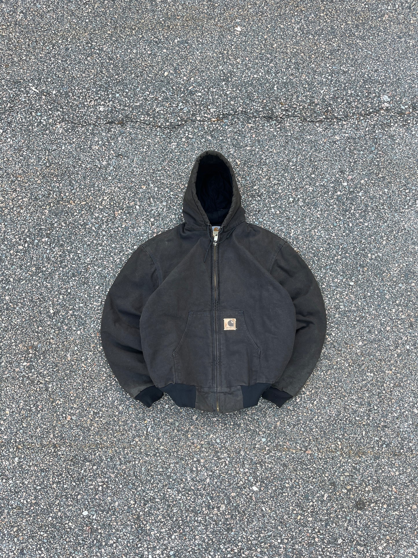 褪色玛瑙黑色 Carhartt 运动夹克 - 适合 ML