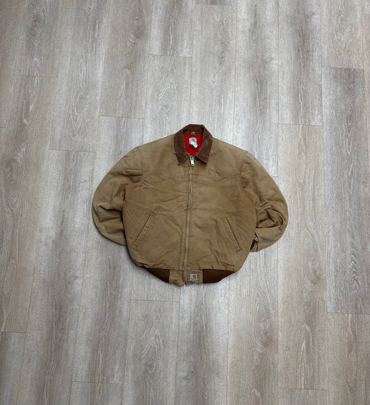 Faded Brown Carhartt Santa Fe Jacket - Large