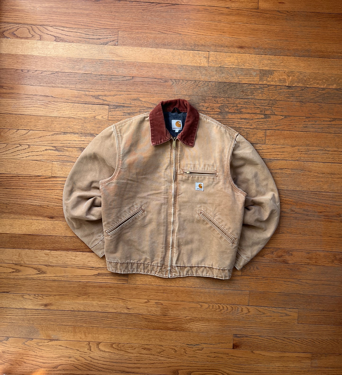 褪色棕色 Carhartt 底特律夹克 - 中号