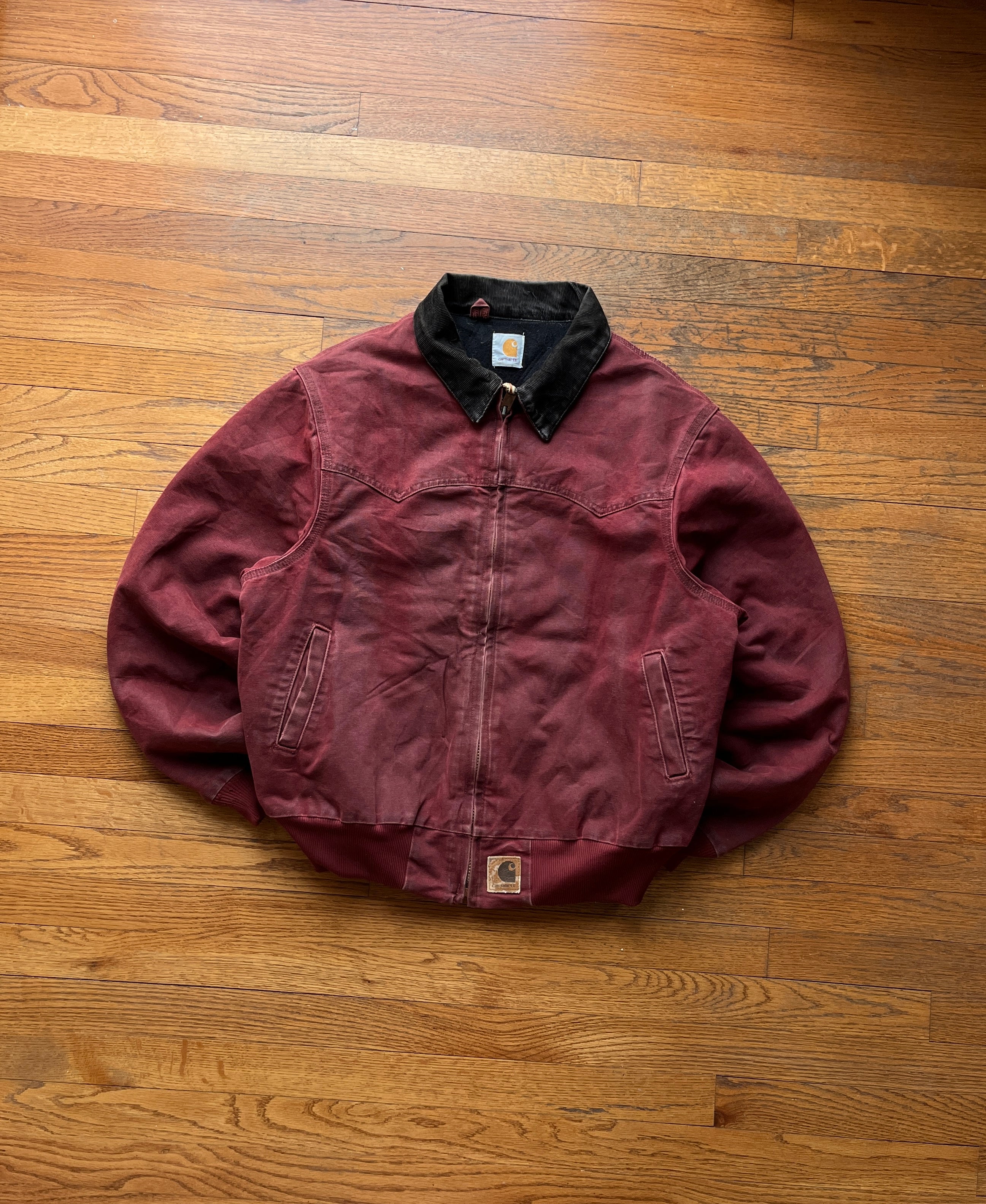 VTG Carhartt Santa on sale Fe Red, Faded, Distressed, Rustic Jacket