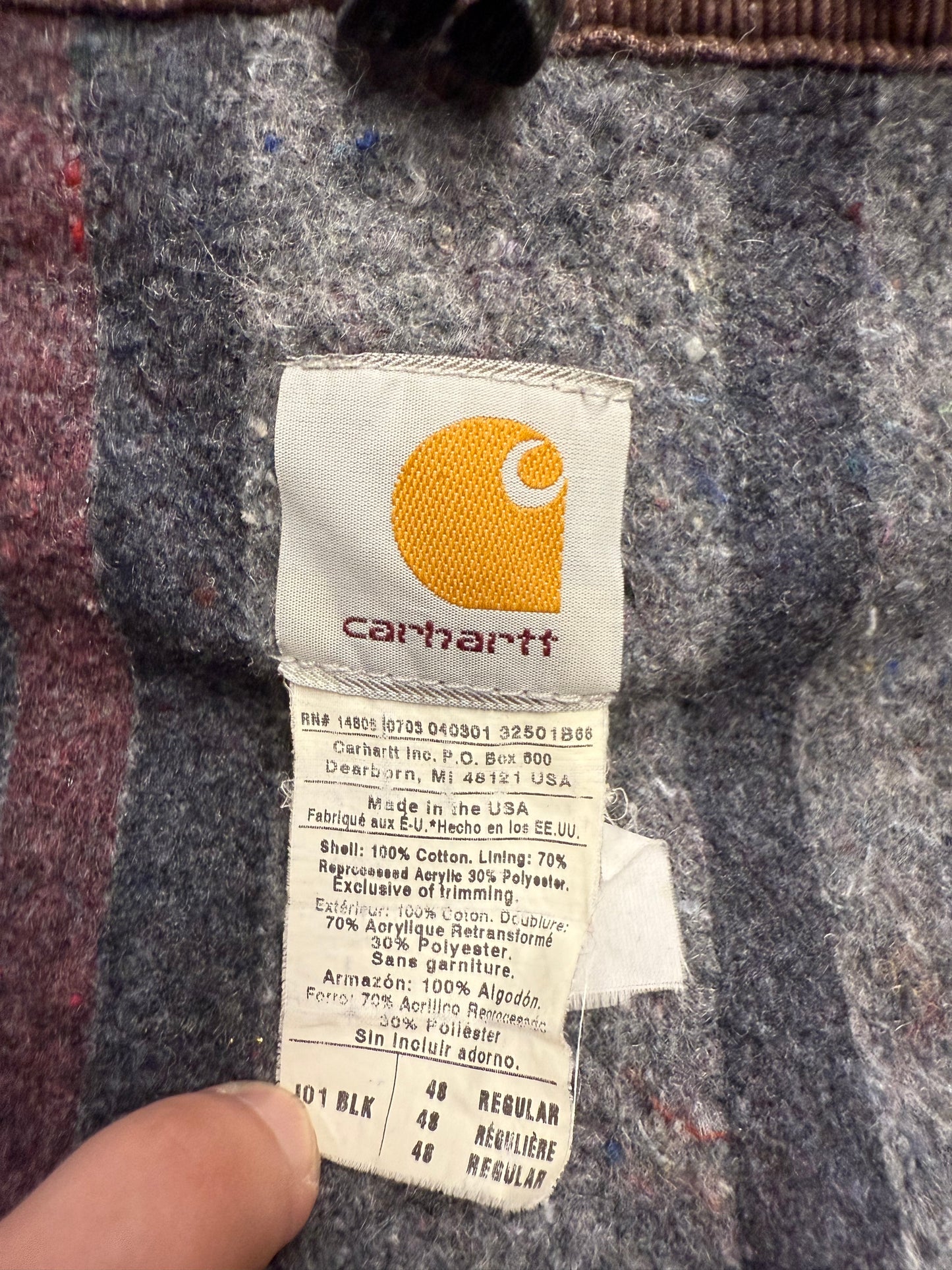 Faded Black Carhartt Detroit Jacket - XL