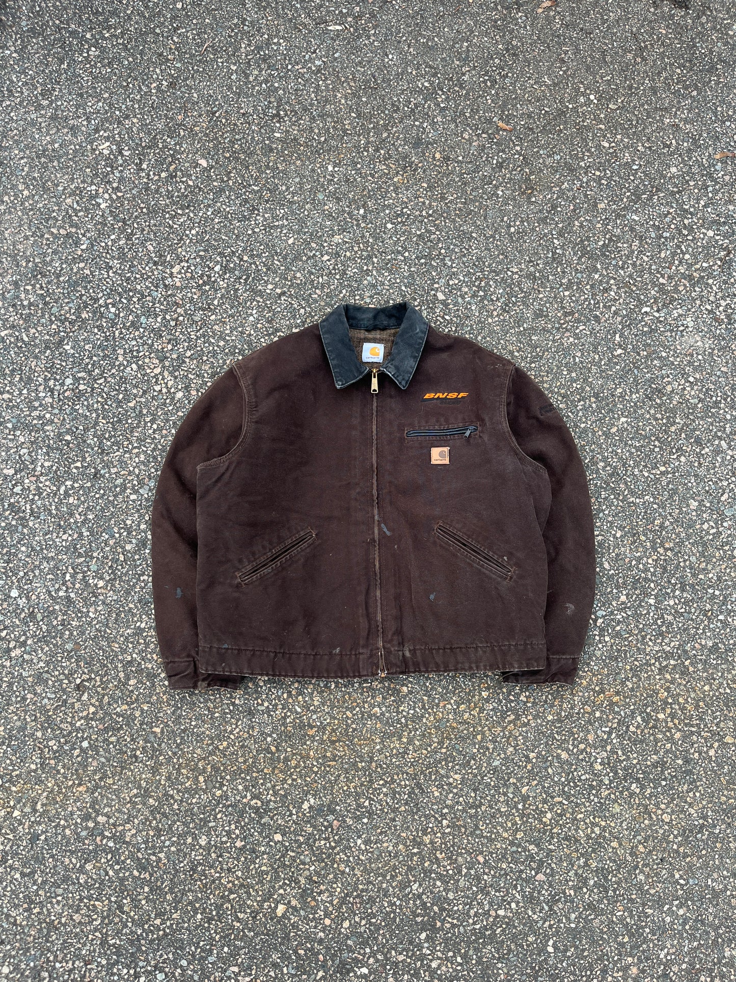 褪色棕色 Carhartt Detroit 夹克 - 宽松大码