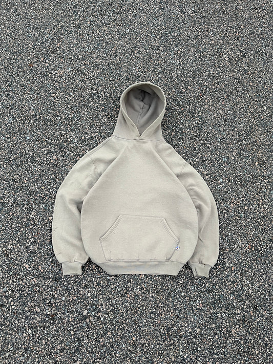 00’s Faded Beige Russell Hoodie - Large