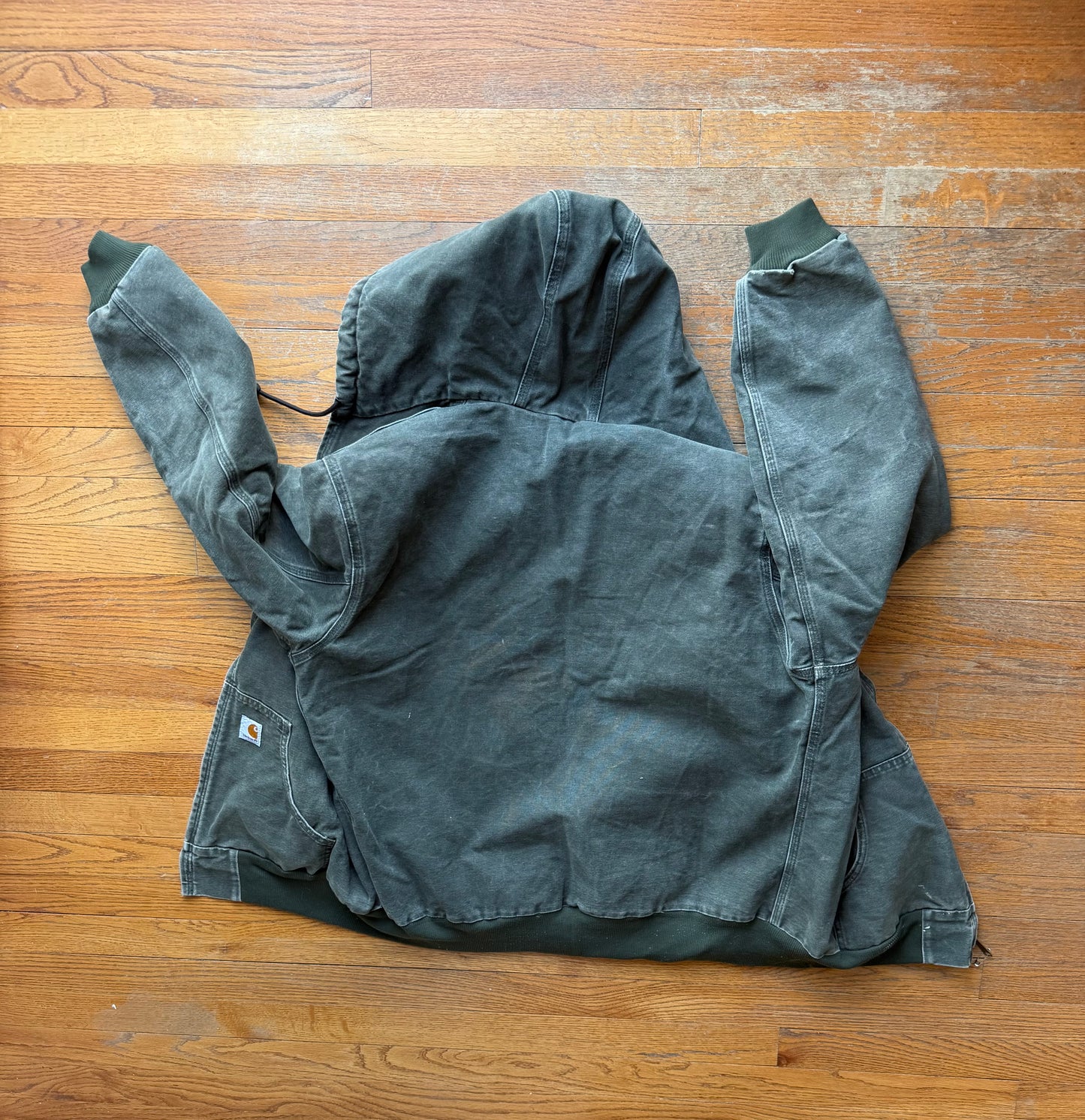 Faded Olive Green Carhartt Active Jacket - Large