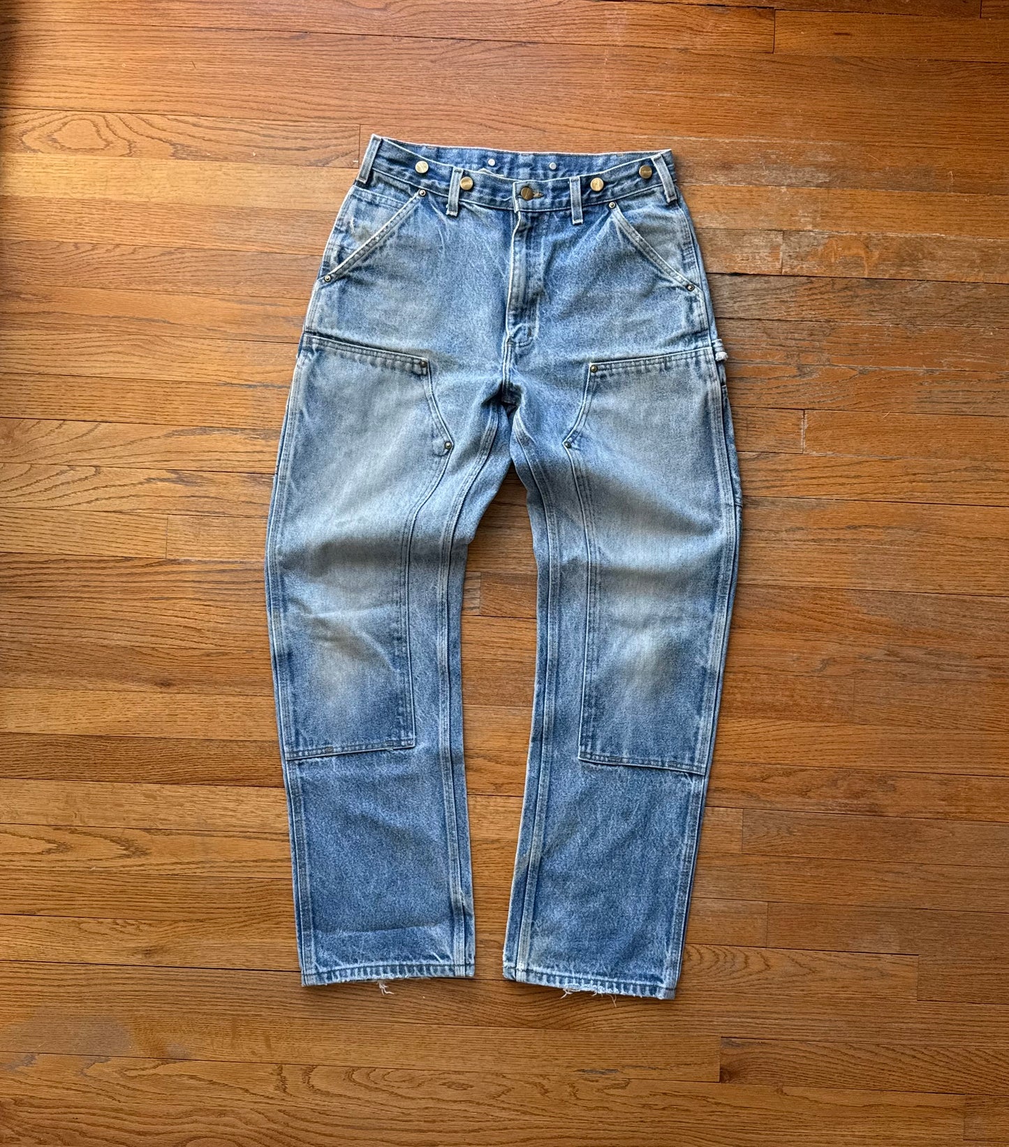 Faded Denim Carhartt Double Knee Pants - 32 x 32