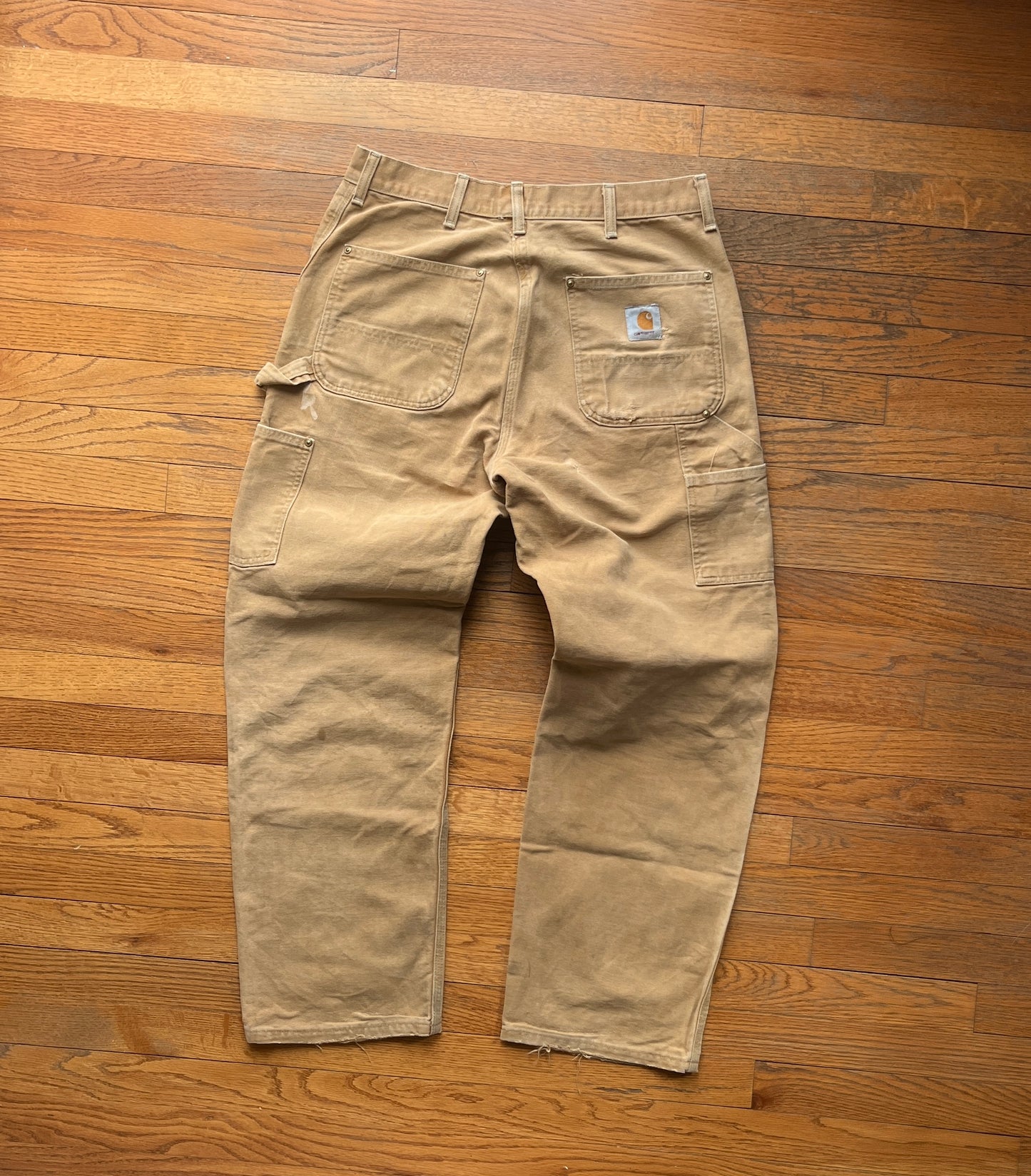 Faded Brown Carhartt Double Knee Pants - 32 x 30