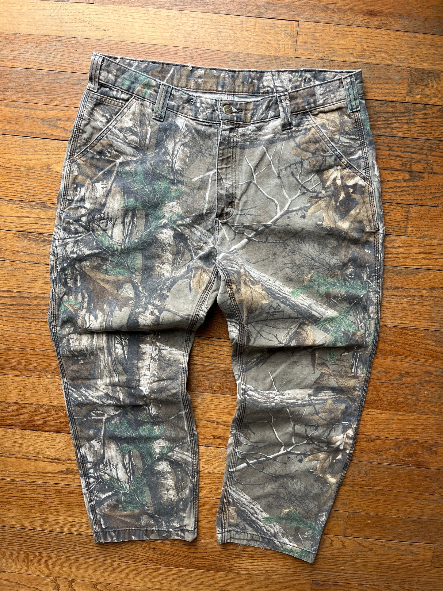 Faded Realtree Carhartt Carpenter Pants - 38 x 27.5