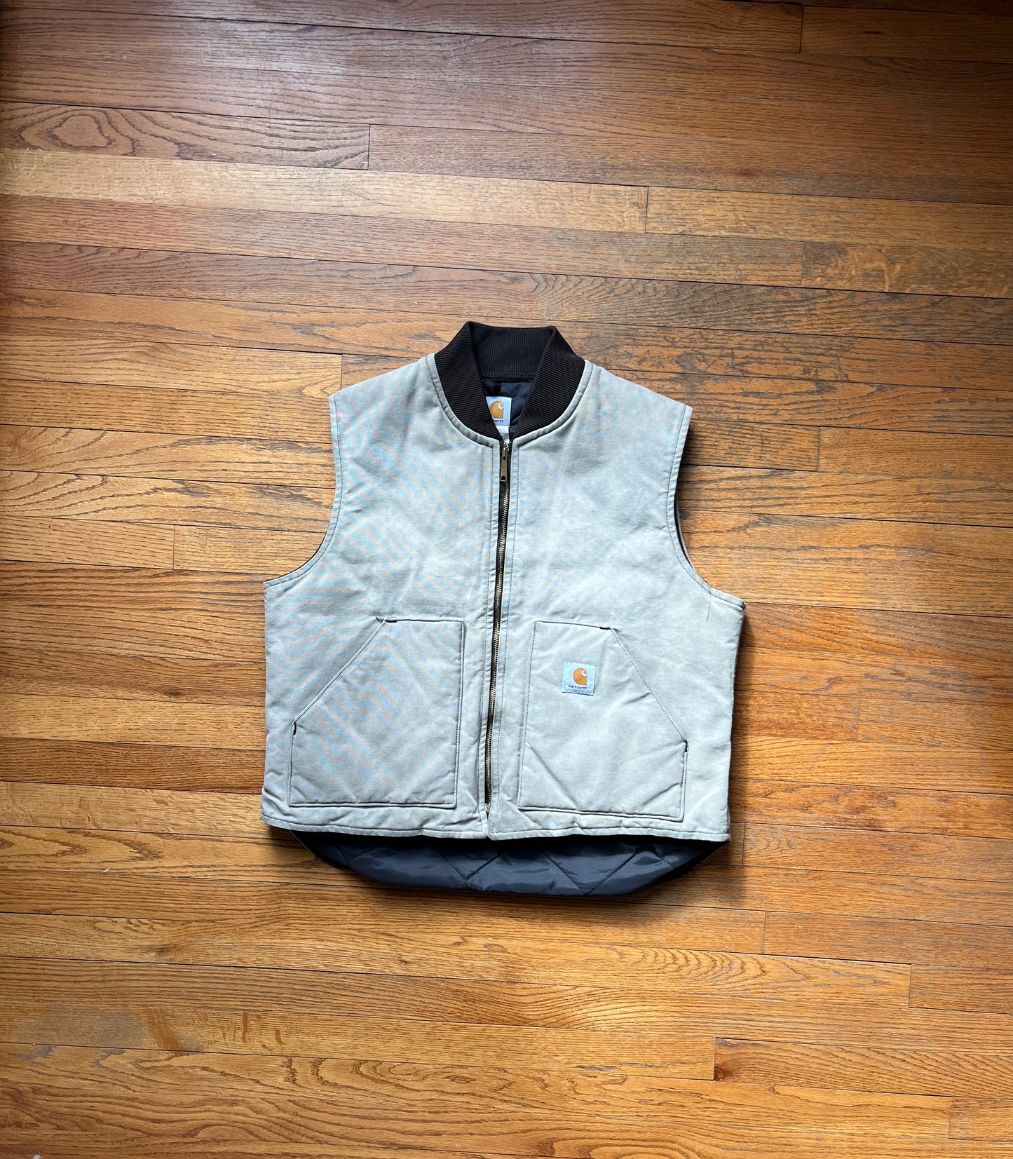 Faded Black Carhartt Vest - Large