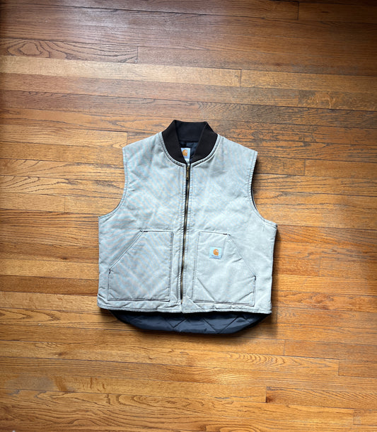 Faded Black Carhartt Vest - Large