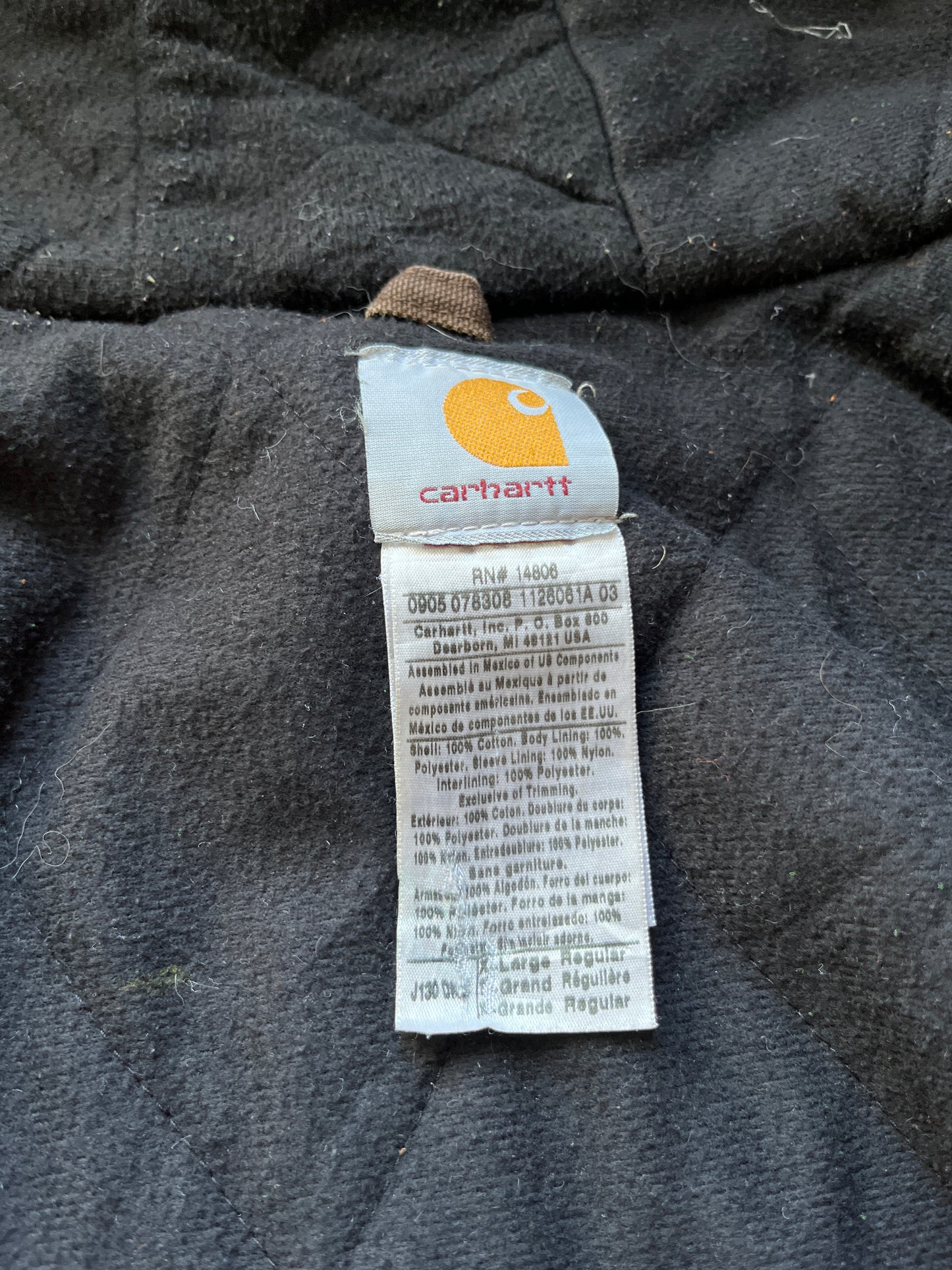 Faded Dark Brown Carhartt Active Jacket - XL