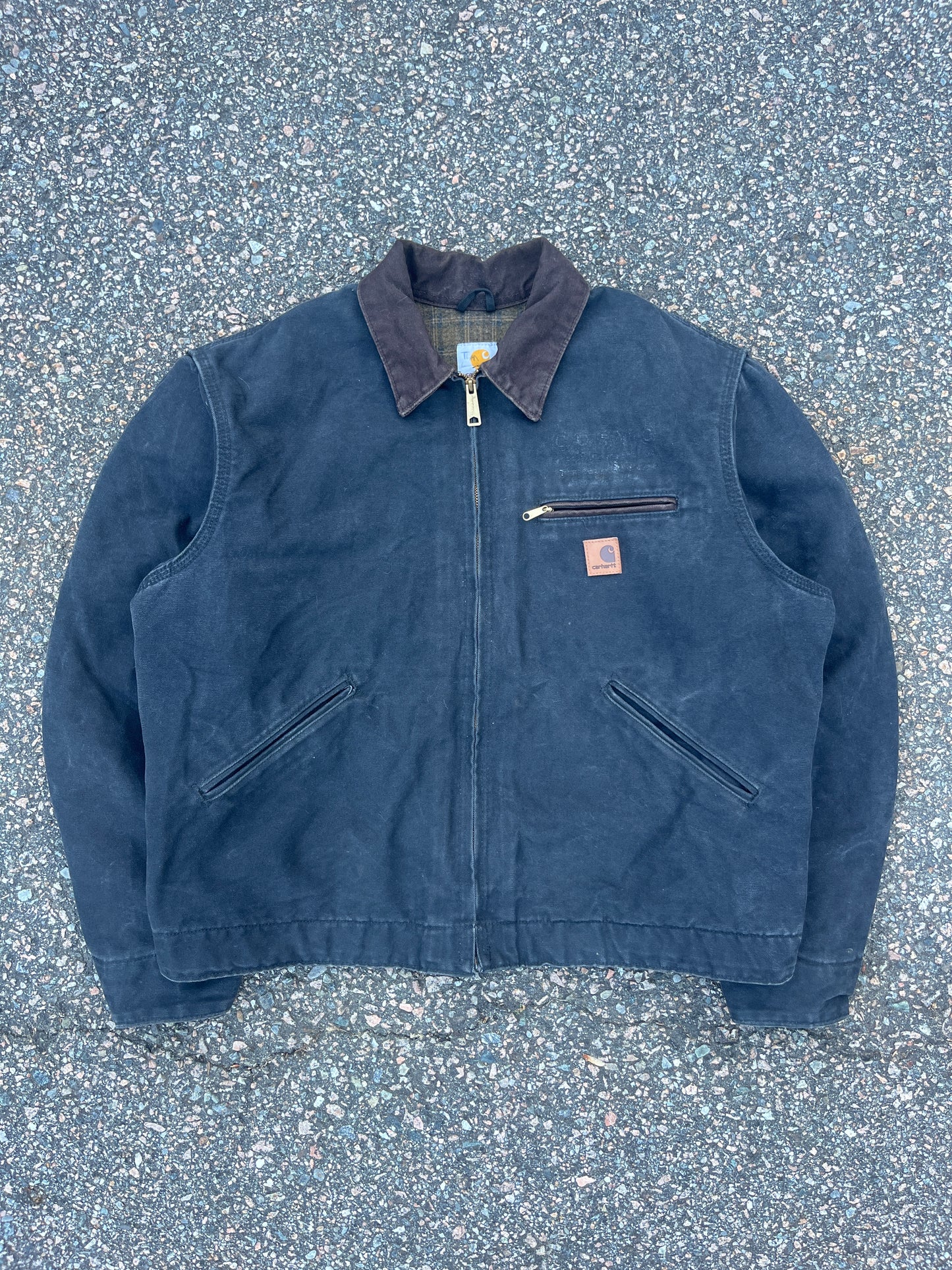 褪色黑色 Carhartt Detroit 夹克 - 中号宽松款