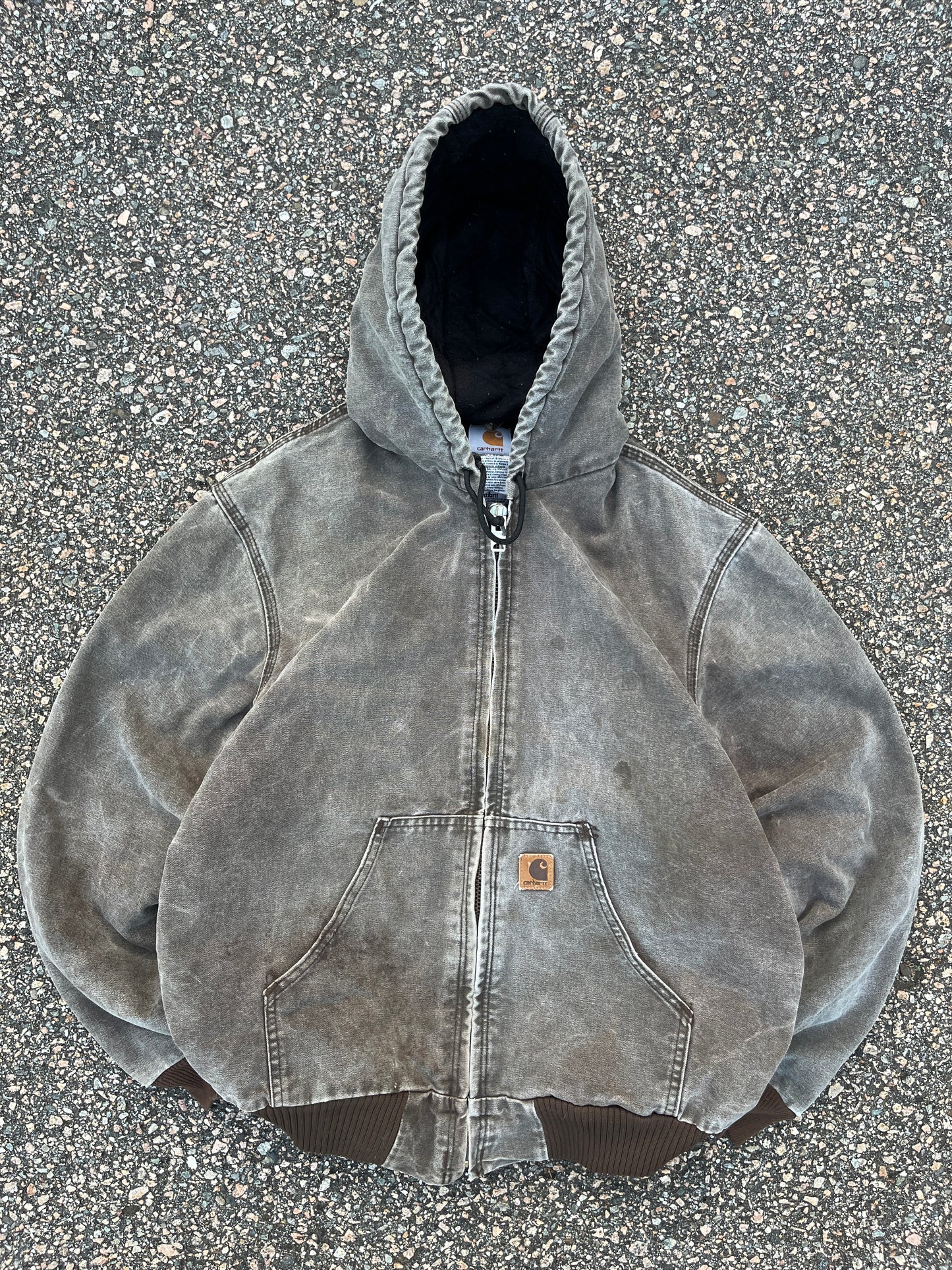 褪色栗棕色 Carhartt 运动夹克 - 中号