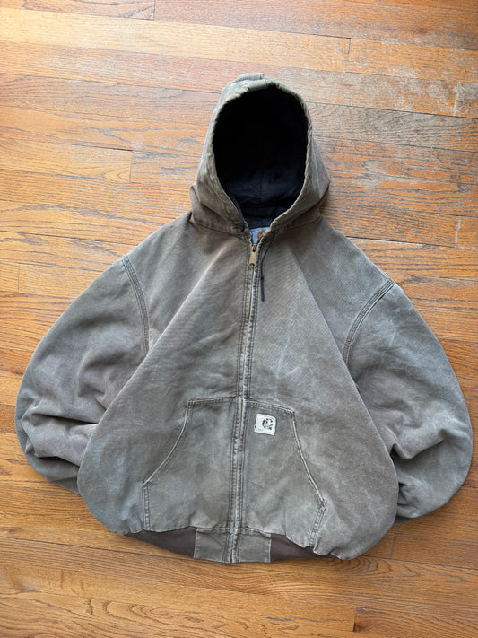 Faded Chestnut Brown Carhartt Active Jacket - Boxy L-XL