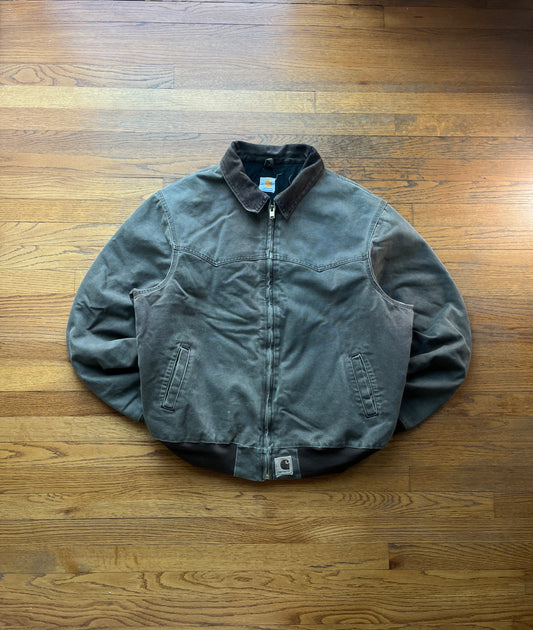 Faded Chestnut Brown Carhartt Santa Fe Jacket - Boxy XL