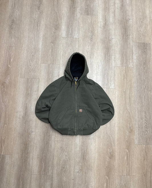 Faded Army Green Carhartt Active Jacket - Medium