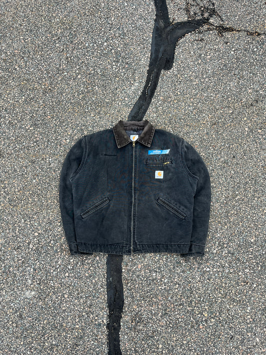 褪色黑色 Carhartt 底特律夹克 - 中号